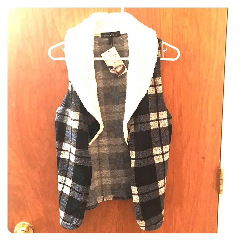 Blue/White Plaid Vest